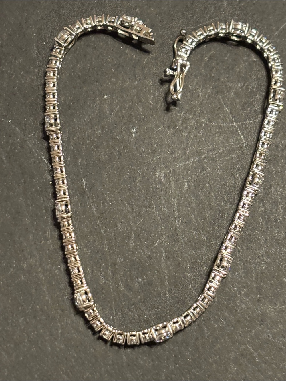 NWT QVC Diamonique Luxury Classic Tennis Bracelet - Sterling Silver (J286594)
